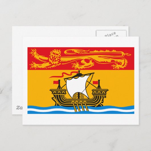 New Brunswick Flag Postcard Postkarte (Vorne/Hinten)