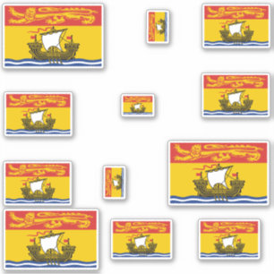 New Brunswick Flags Graphic Aufkleber