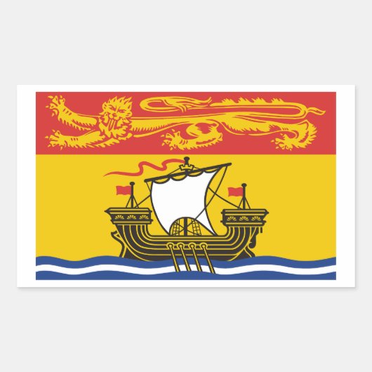 New Brunswick Flags Graphic Rechteckiger Aufkleber (Vorderseite)