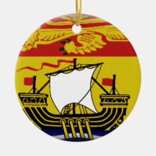 New-Brunswick (Kanada) Flagge Keramikornament