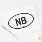 New Brunswick "NB" Ovaler Aufkleber (Umschlag)