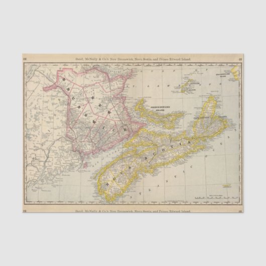 New-Brunswick, Neuschottland Seidenpapier (Vorderseite)