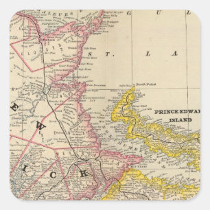 New Brunswick, Nova Scotia Quadratischer Aufkleber