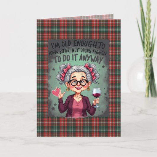 New Brunswick Provincial Tartan Humorous Birthday Karte (Vorderseite)