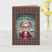 New Brunswick Provincial Tartan Humorous Birthday Karte (Gelbe Blume)