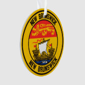 New Brunswick Round Emblem Ornament (Vorderseite)