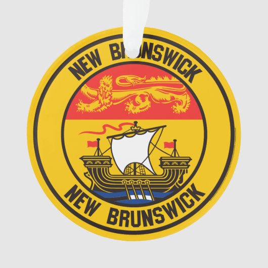 New Brunswick Round Emblem Ornament (Vorderseite)
