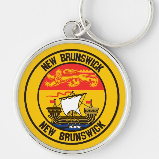 New Brunswick Round Emblem Schlüsselanhänger (Vorne)
