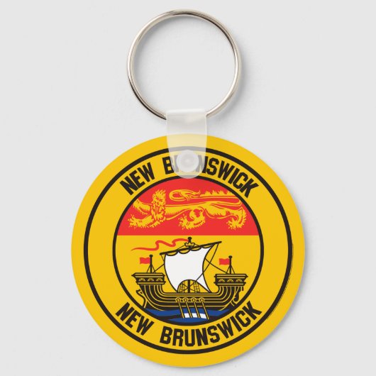New Brunswick Round Emblem Schlüsselanhänger (Vorderseite)