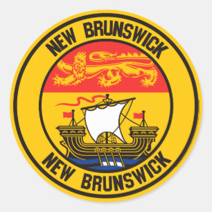 New-Brunswick rundes Emblem Runder Aufkleber