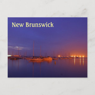 New Brunswick Segelboote in Marina bei dusk Postka Postkarte