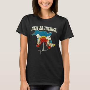 New Brunswick Vintage-Provinz-Regenbogen Kanada Re T-Shirt