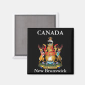 New Brunswick Wappen Magnet (Vorderseite/Rückseite)