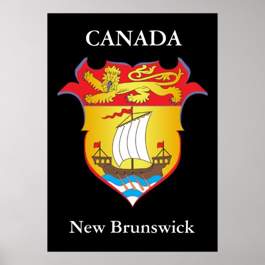 New Brunswick Wappen Poster (Vorne)