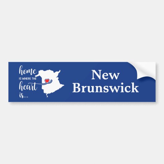 New Brunswick Zuhause ist Wo das Herz ist Autoaufkleber (Vorne)