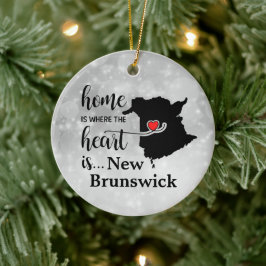 New Brunswick Zuhause ist Wo das Herz ist Keramik Ornament
