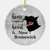 New Brunswick Zuhause ist Wo das Herz ist Keramik Ornament (Vorne)