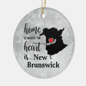 New Brunswick Zuhause ist Wo das Herz ist Keramik Ornament (Links)