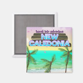 New Caledon "Reise ins Abenteuer" Reiseplakat. Magnet (Vorderseite/Rückseite)