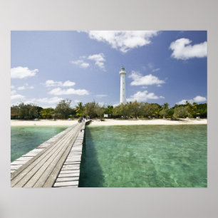 New Caledonia, Amedee Islet. Amedee Islet Pier. Poster