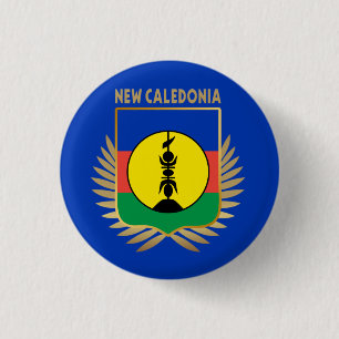 New Caledonia Flag Shield Button
