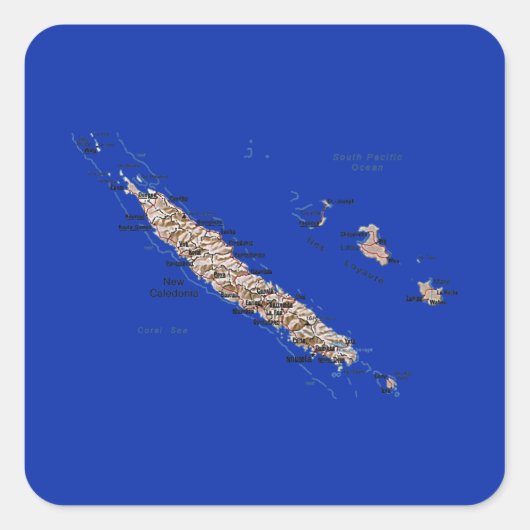 New Caledonia Map Sticker (Vorderseite)