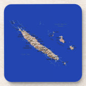 New Caledonia Map Untersetzer (Vorderseite)