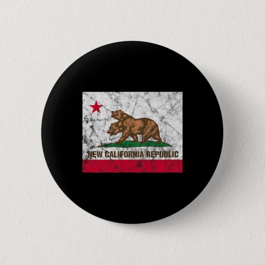 New California Republic Ncr State Distressed Flag Button (Vorderseite)
