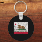 New California Republic Ncr State Distressed Flag  Schlüsselanhänger (Vorderseite)