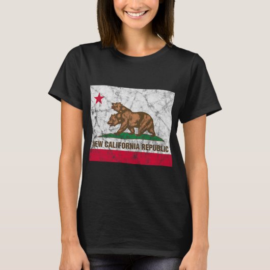 New California Republic Ncr State Distressed Flag T-Shirt (Vorderseite)