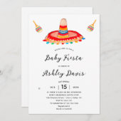 NEW Calligraphy Script Baby Shower Sombrero Einladung (Vorne/Hinten)