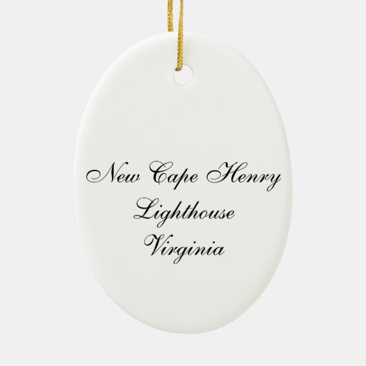 New Cape Henry Lighthouse Keramik Ornament (Hinten)