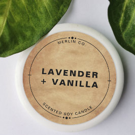 New Cardboard Homemade Soy Candle Chic Jar Lid Runder Aufkleber
