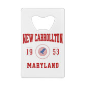 New Carrollton Maryland Uni University Style Geldbeutel Flaschenöffner (Rückseite)