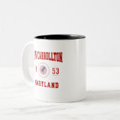 New Carrollton Maryland Uni University Style Zweifarbige Tasse (Vorderseite Links)