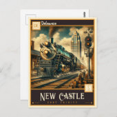 New Castle, Delaware | VINTAG Postkarte (Vorne/Hinten)