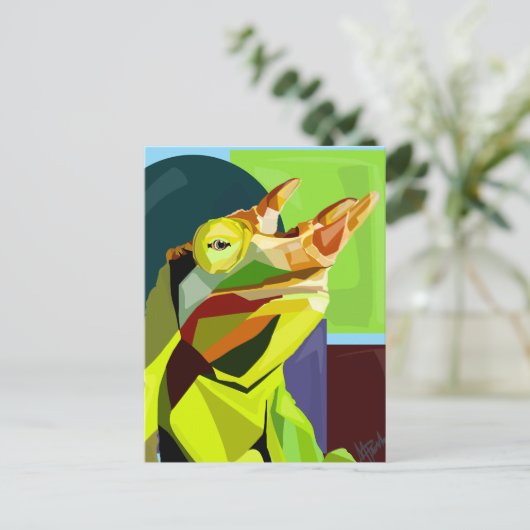 New Cham On The Block—Jackson’s Chameleon Postkarte (Stehend Vorderseite)