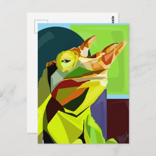 New Cham On The Block—Jackson’s Chameleon Postkarte (Vorne/Hinten)