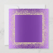 New Champaigne Gold Glitzer Confetti Einladung (Rückseite)