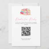 New Chapter Baby Shower Book Request QR Code Cute Einladung (Rückseite)