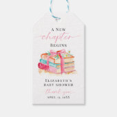 New Chapter Baby Shower Share Photo QR 2-Sided Geschenkanhänger (Vorderseite)