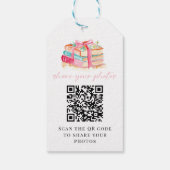 New Chapter Baby Shower Share Photo QR 2-Sided Geschenkanhänger (Rückseite)