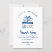 new chapter begins, blue bow books thank you mitteilungskarte (Vorderseite)