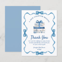 new chapter begins, blue ribbon books thank you mitteilungskarte