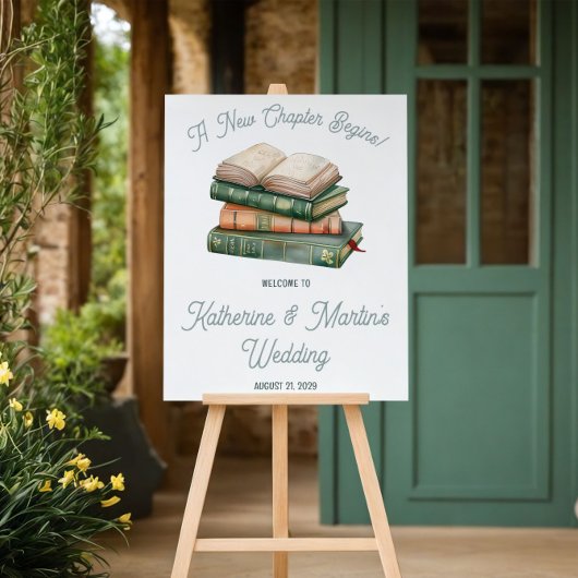 New Chapter Begins, Book Themed Welcome Poster