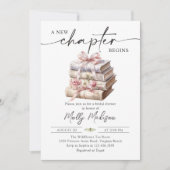 New Chapter Begins, Bow Storybook Bridal Shower Einladung (Vorderseite)
