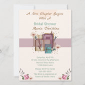 New Chapter Begins Bridal Shower Einladung (Vorderseite)