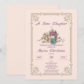 New Chapter Begins Bridal Shower Floral Beginnings Einladung (Vorne/Hinten)