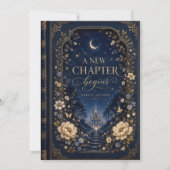 New Chapter begins Fantasy Enchanted bridal shower Einladung (Rückseite)
