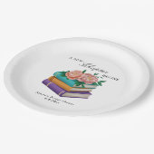 New Chapter Begins Floral Bridal Shower Pappteller (Schrägansicht)